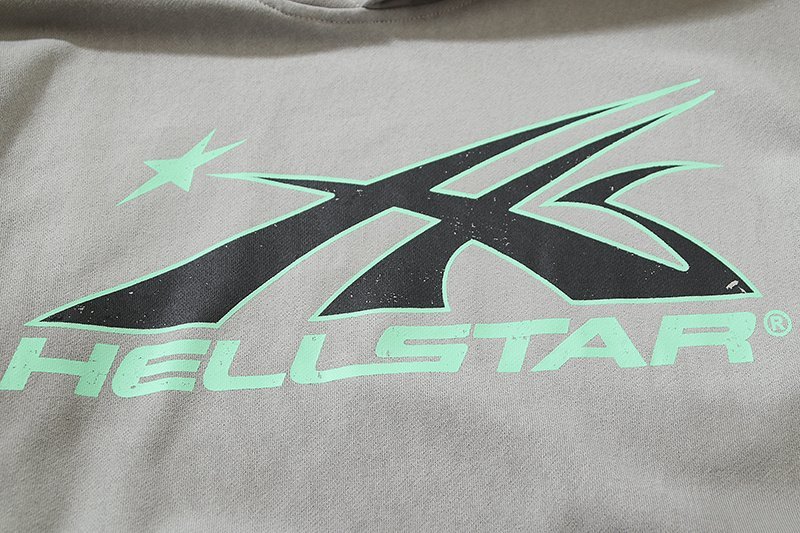 Худи Hellstar X Four Caccus With Logo - Cotton "Gray" фото № 7