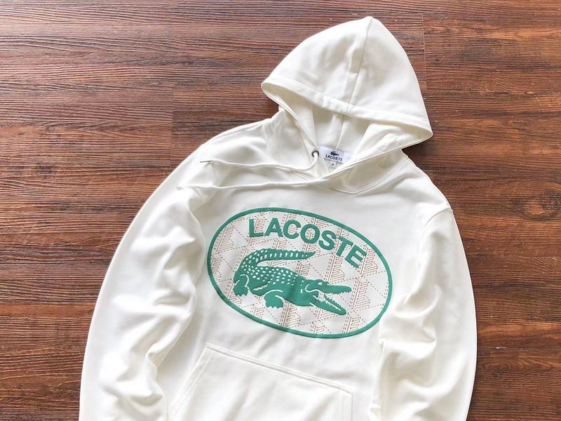 Худи Lacoste Wide Front Pocket And Big Embroidered Logo "White" фото № 2