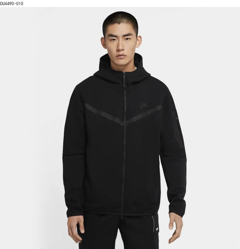 Толстовка Nike Tech Fleece V-line Zipper "Black" фото № 2