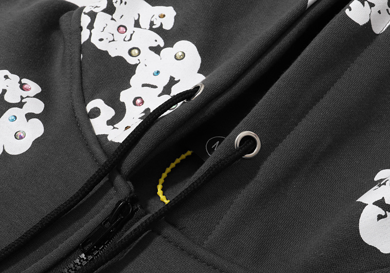 Худи Rocky With Rhinestones ZIP "Gray" фото № 7