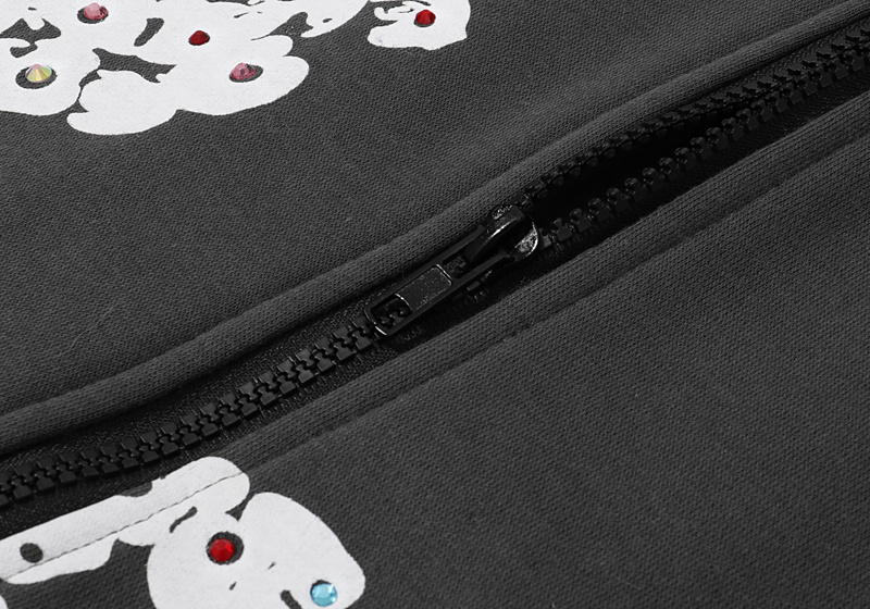 Худи Rocky With Rhinestones ZIP "Gray" фото № 4