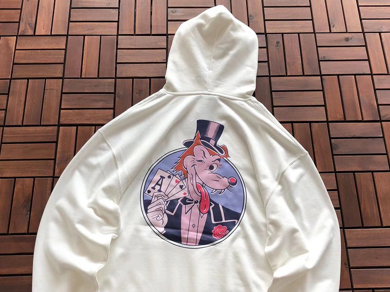 Футболка Stussy Wolf In Suit With Playing Cards "White" фото № 2