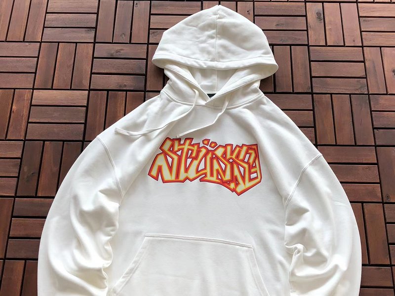 Худи Stussy Logo Inscription From Colorful Lines "White" фото № 2