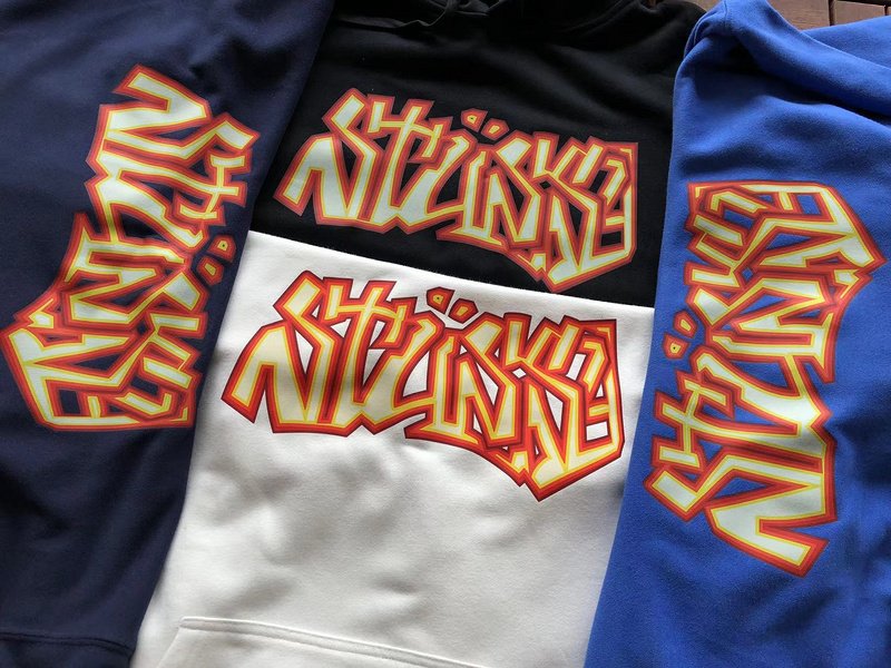 Худи Stussy Logo Inscription From Colorful Lines "White" фото № 4