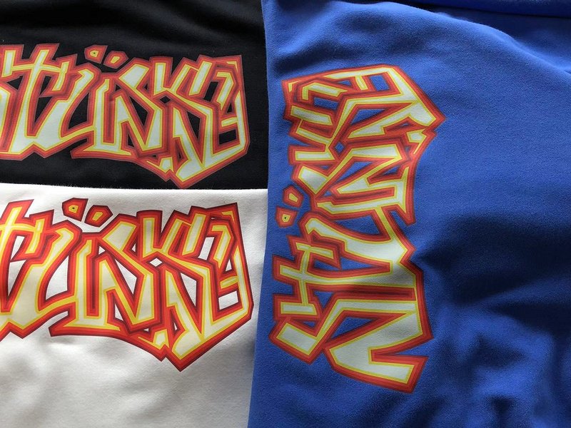 Худи Stussy Logo Inscription From Colorful Lines "White" фото № 5