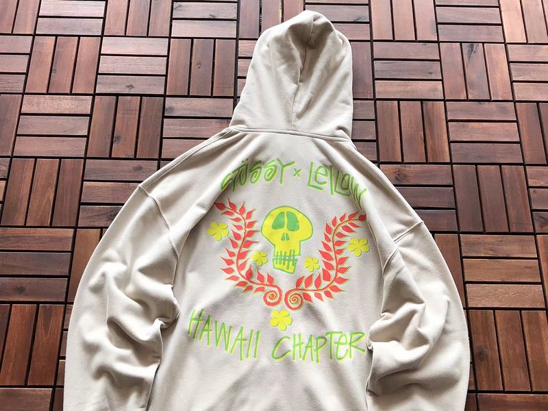 Худи Stussy Colorful Skull With Flowers "Beige" фото № 2
