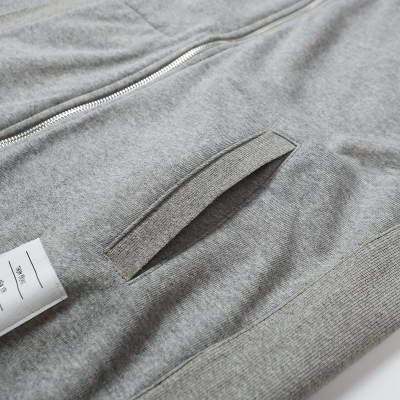 Худи Thom Browne With Stripes ZIP "Gray/White" фото № 6