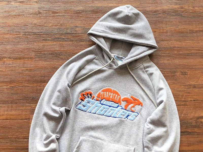 Худи Trapstar Leopard Behind Inscription "Gray" фото № 2