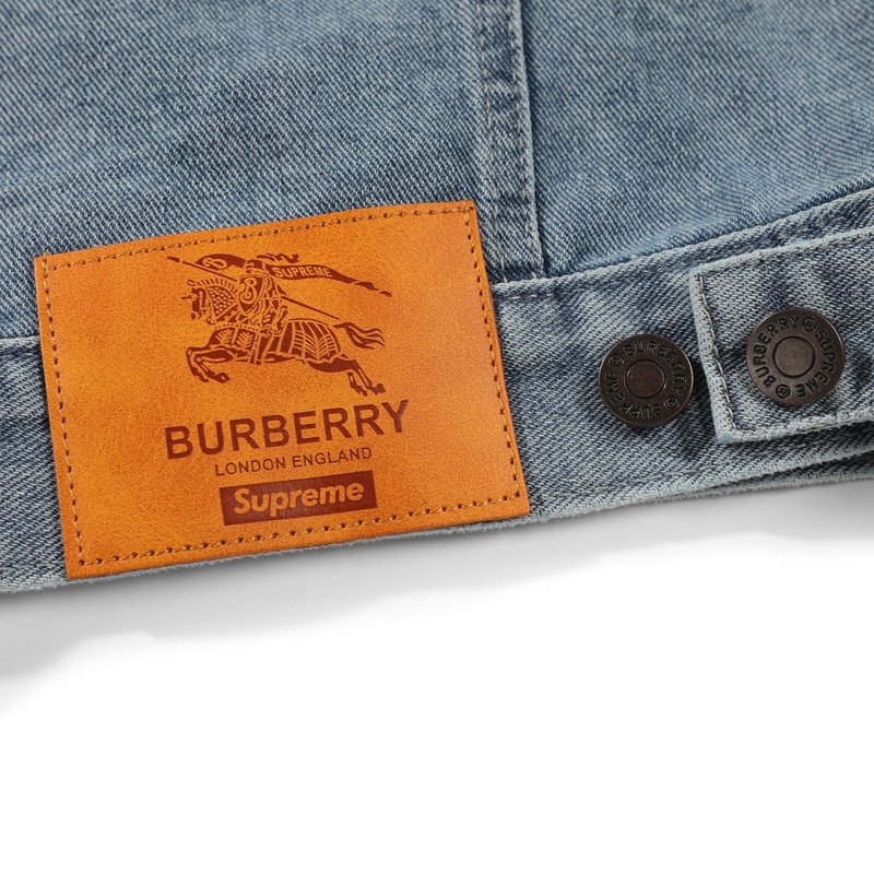 Джинсовая Куртка Burberry With The Logo Of Rider On Horse "Blue" фото № 4