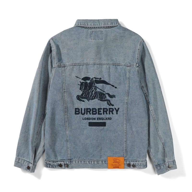 Джинсовая Куртка Burberry With The Logo Of Rider On Horse "Blue" фото № 7