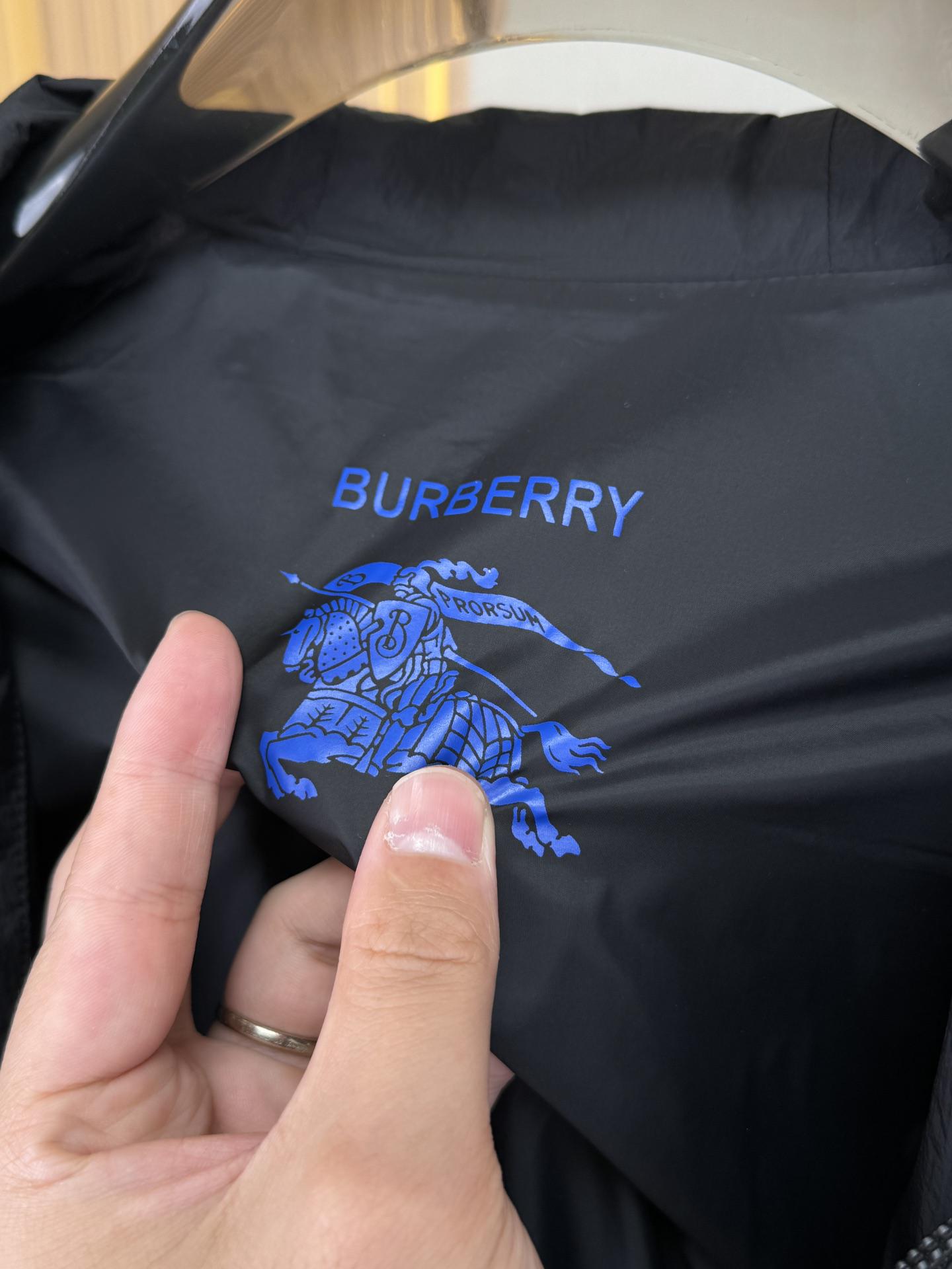 Куртка Burberry Frontside Blue Print Warrios And Horse "Black" фото № 6