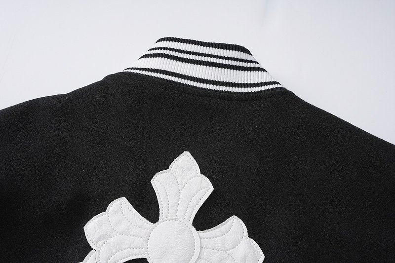 Куртка Chrome Hearts Left Side Big Cross "Black/White" фото № 8