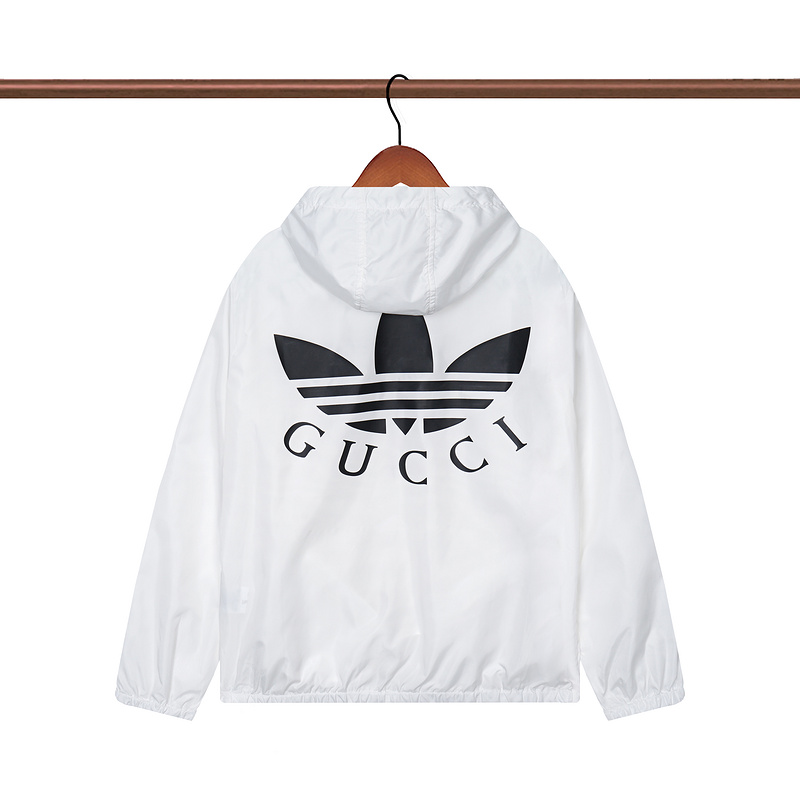Ветровка Gucci X Adidas Big And Small Logo "White" фото № 6