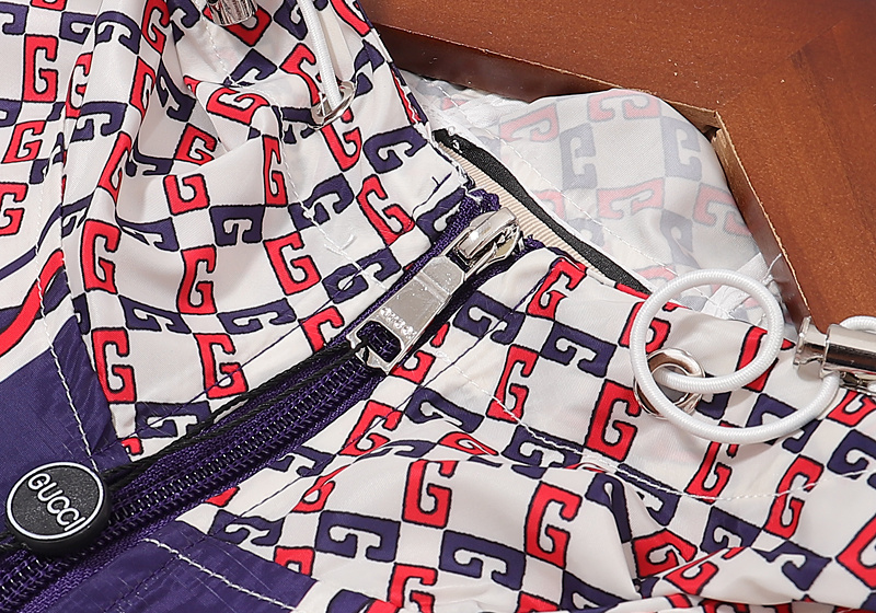 Ветровка Gucci Many Small Letters Print "White/Violet" фото № 5
