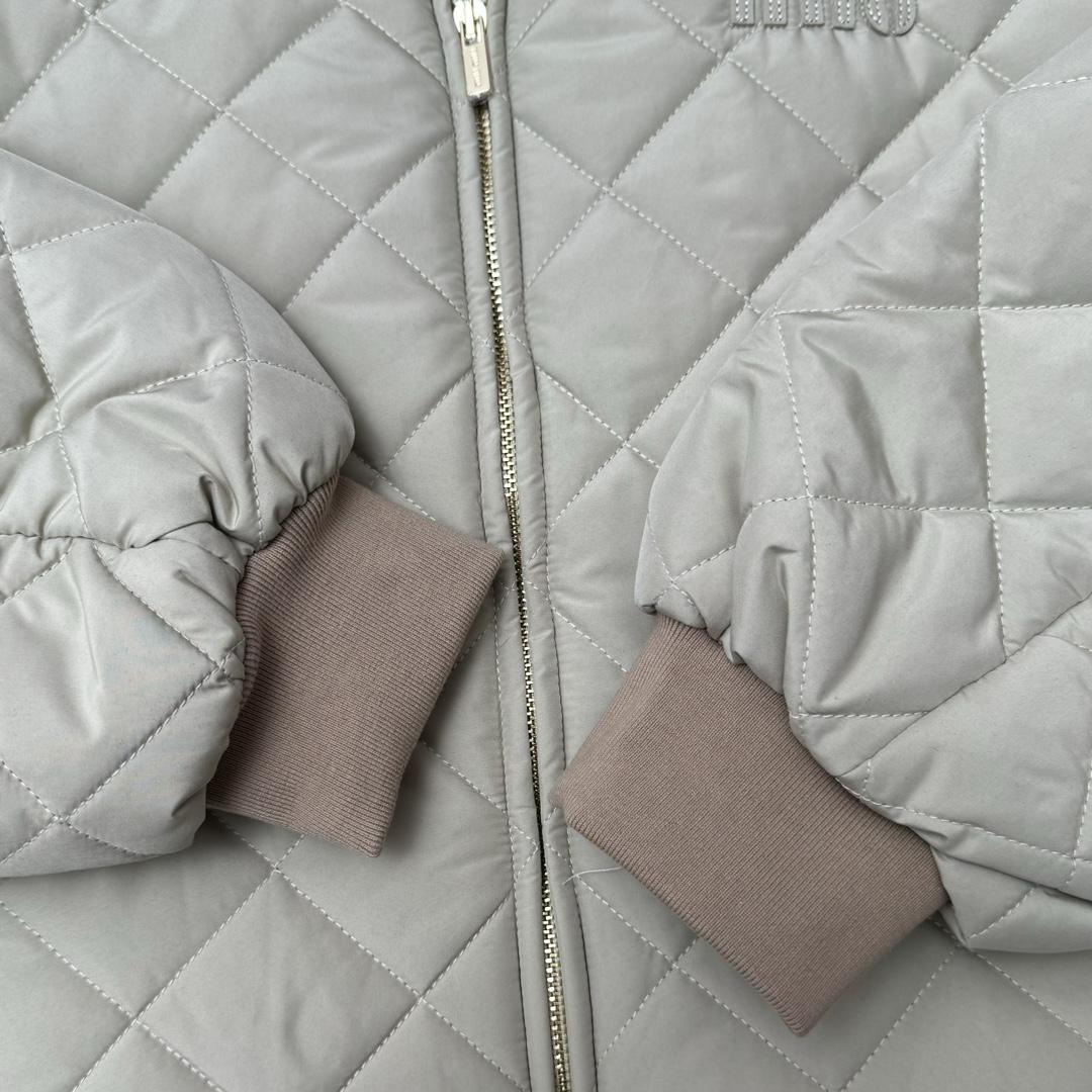 Куртка Miu Miu Frontside Beige Rombes Beige Logo Miu Miu "Beige" фото № 5