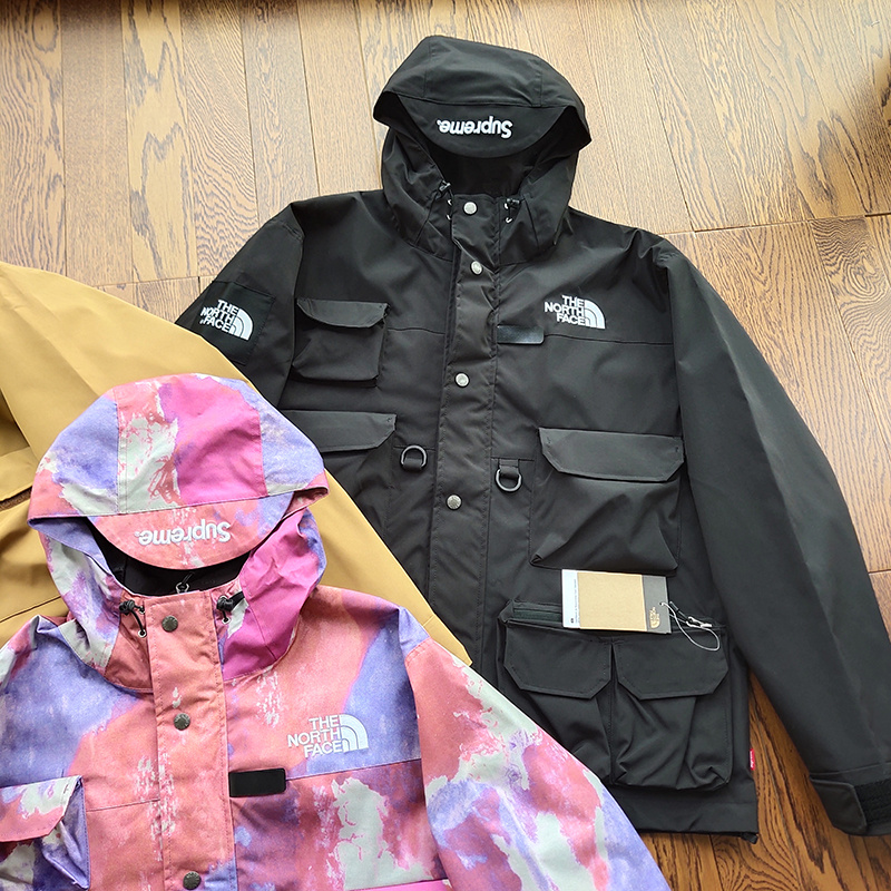 Куртка The North Face X Supreme Logo Large Pockets "Pink" фото № 3