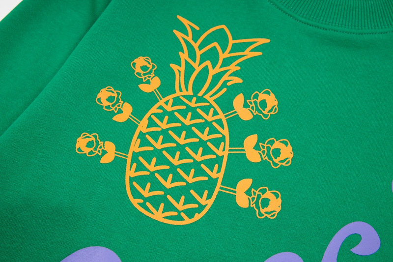 Лонгслив Gucci Pineapple And Brand Label "Green" фото № 7
