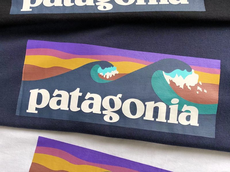 Лонгслив Patagonia Waves View Back Print "Blue" фото № 7