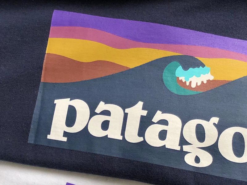 Лонгслив Patagonia Waves View Back Print "Blue" фото № 9