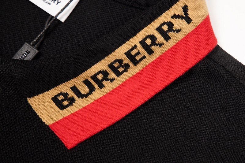 Поло Burberry Eye-Catching Collar "Black" фото № 7