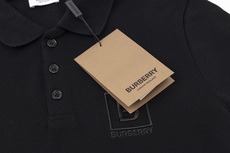 Поло Burberry In Square Logo "Black" фото № 5
