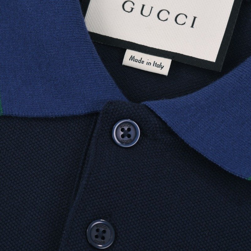 Поло Gucci With Logo - Italian Brand "Blue" фото № 6