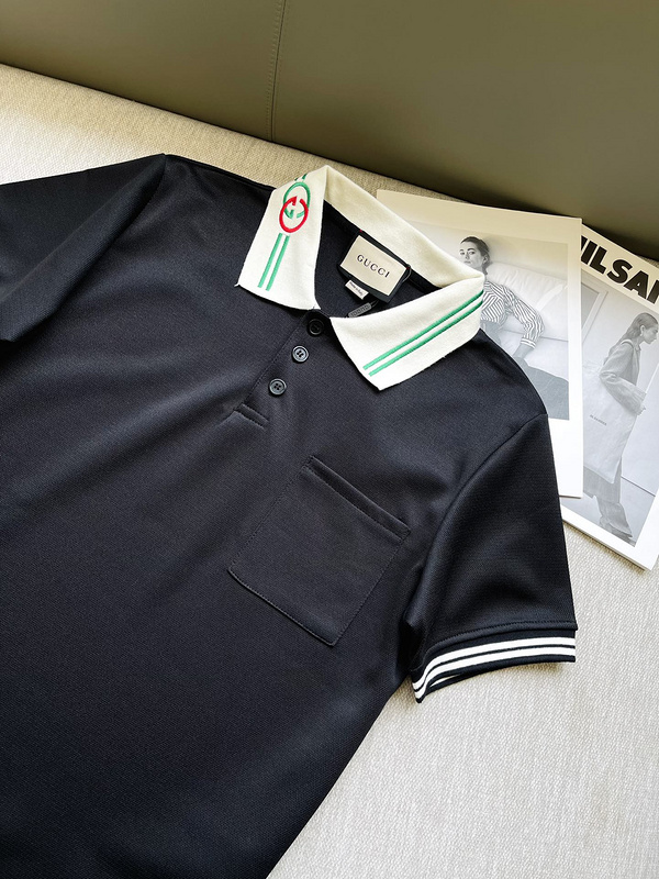 Поло Gucci White collar "Black" фото № 6