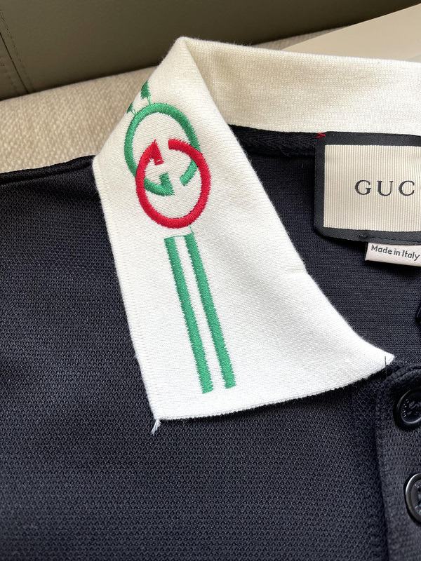 Поло Gucci White collar "Black" фото № 4