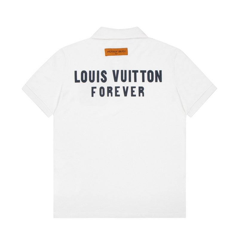 Поло Louis Vuitton With An Inscription On The Pocket "White" фото № 2