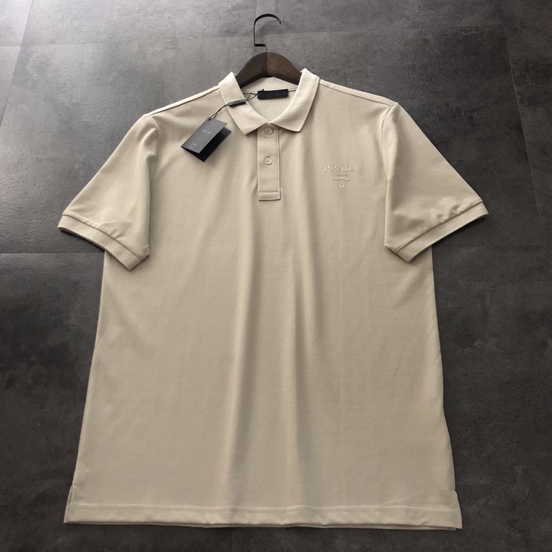 Поло Prada With Small Emblems "White" фото № 7