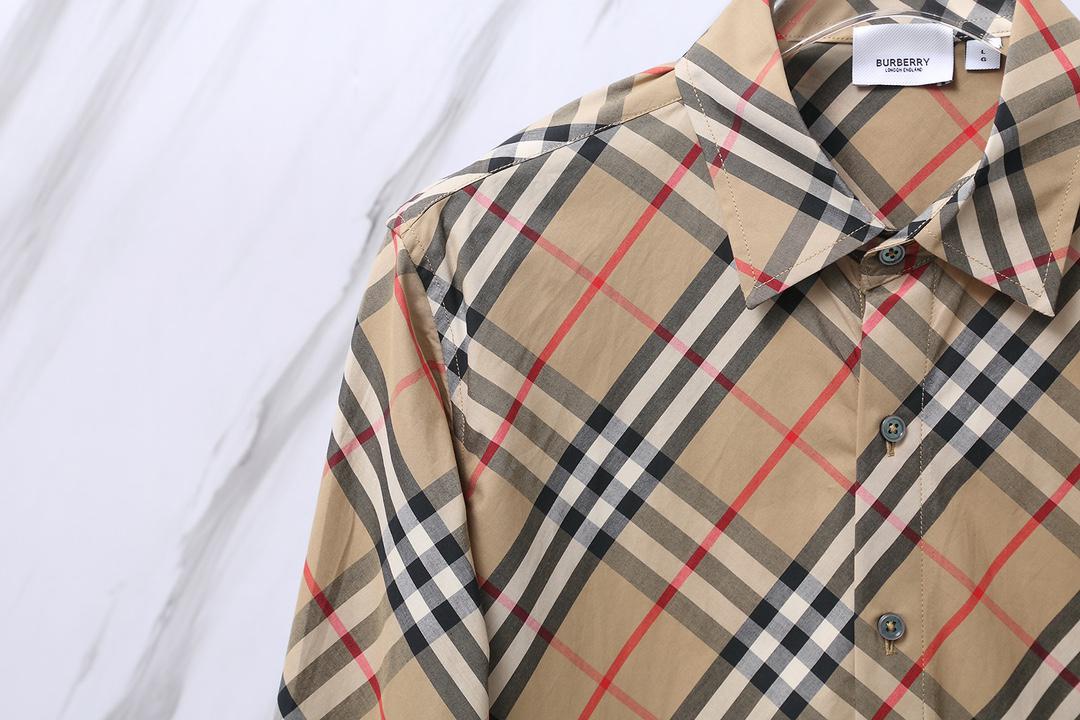 Рубашка Burberry Checked Print Diagonal Dark Lines "Brown" фото № 5