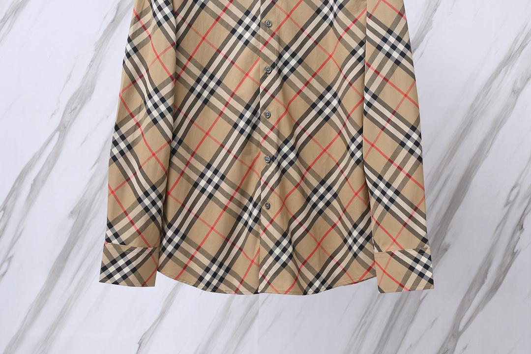 Рубашка Burberry Checked Print Diagonal Dark Lines "Brown" фото № 4