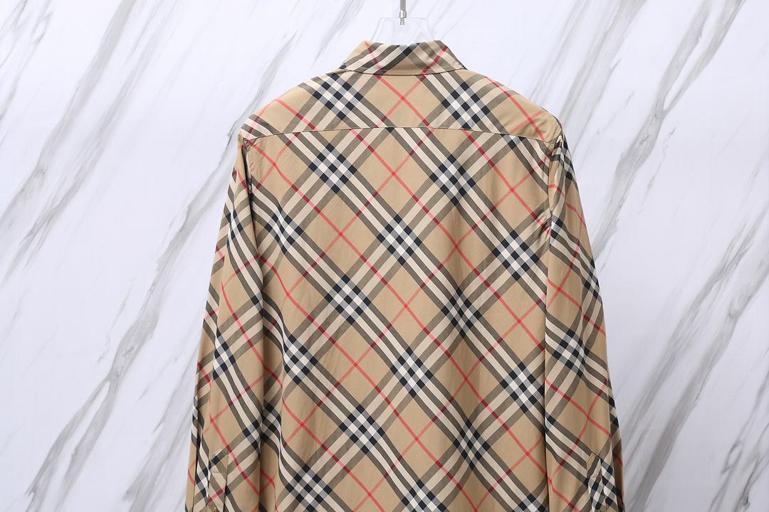 Рубашка Burberry Checked Print Diagonal Dark Lines "Brown" фото № 3