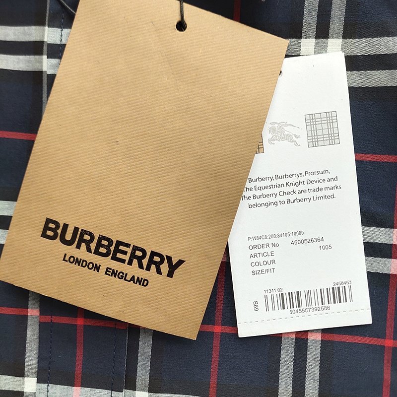 Рубашка Burberry Into A Cage "Blue/White" фото № 4