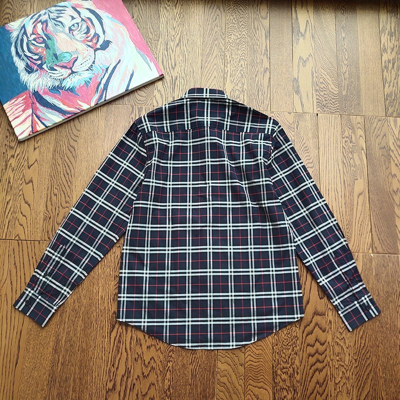 Рубашка Burberry Into A Cage "Blue/White" фото № 5