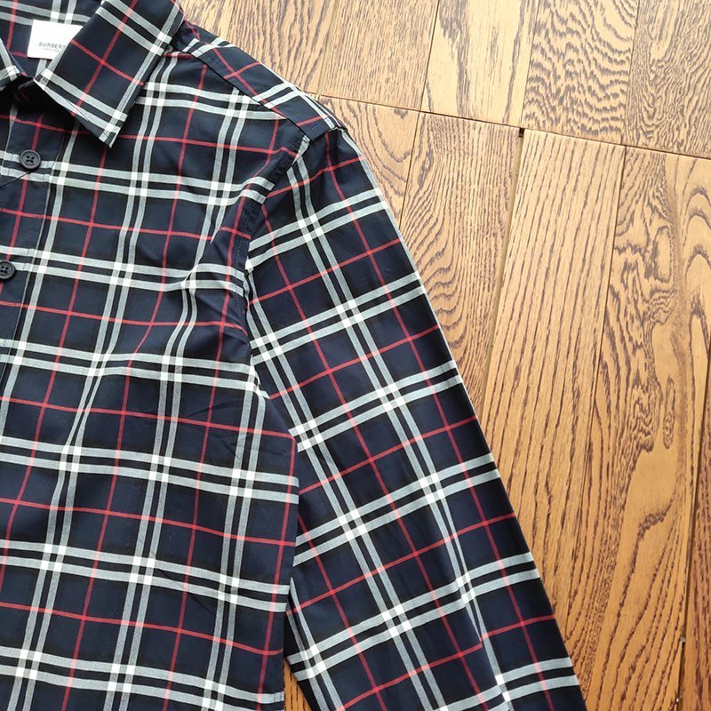 Рубашка Burberry Into A Cage "Blue/White" фото № 8