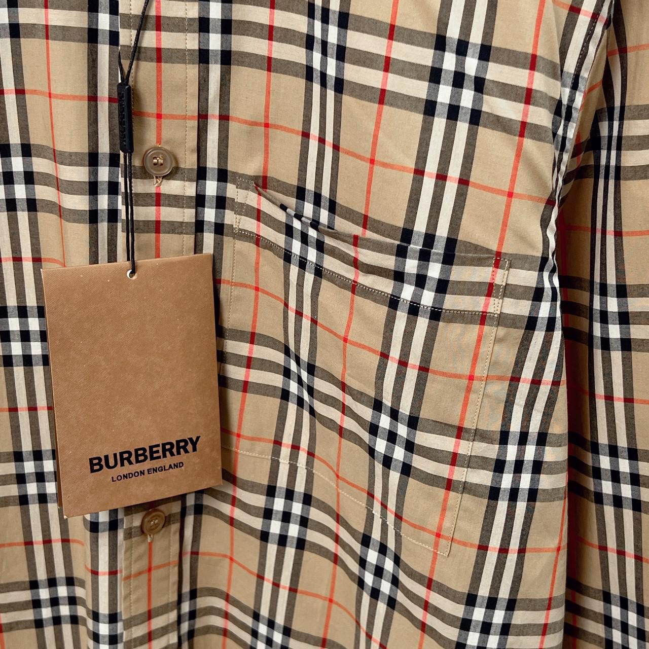 Рубашка Burberry Checked Print Allsides Red Lines "Brown" фото № 3