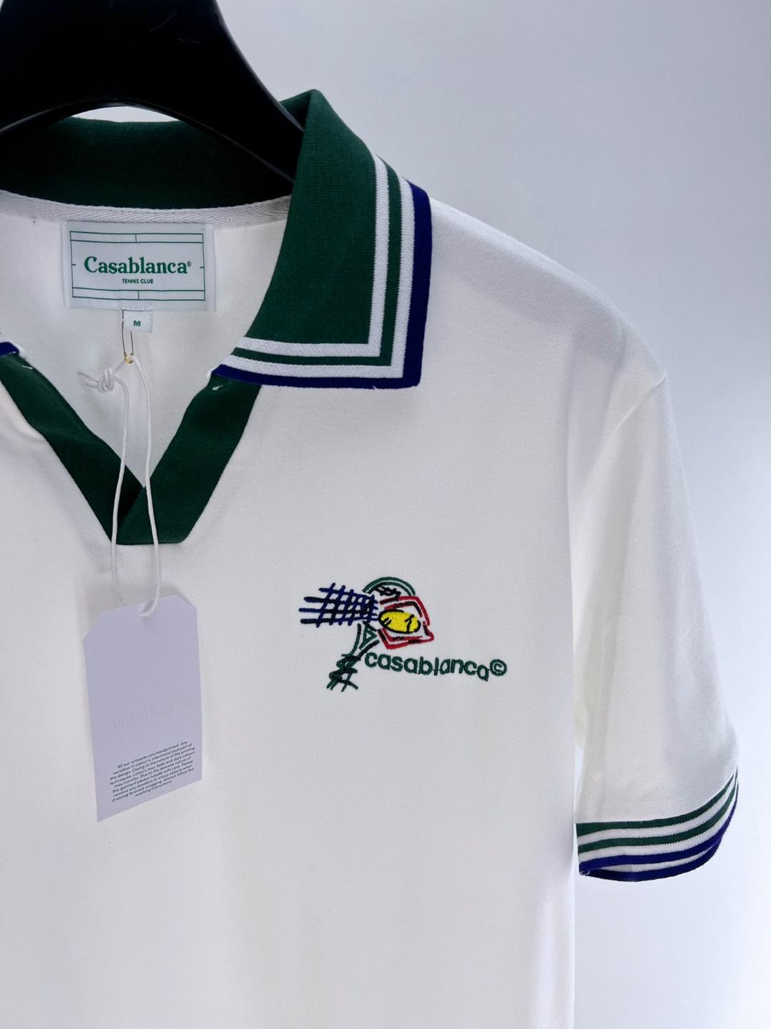 Рубашка Casablanca Frontside Print Green Racket Green Logo "White" фото № 2