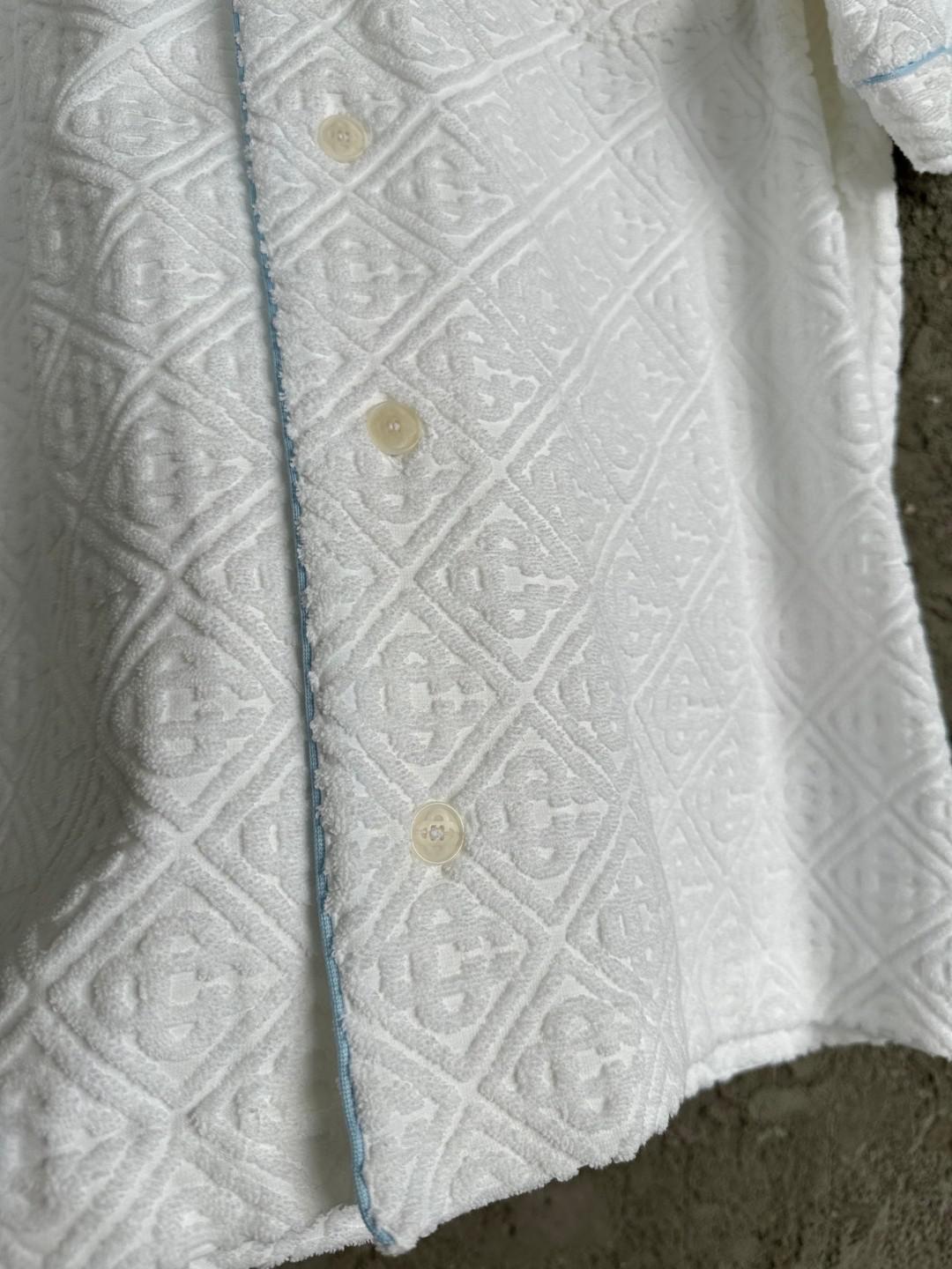 Рубашка Casablanca Red Small Romb Logo On Pocket "White" фото № 4