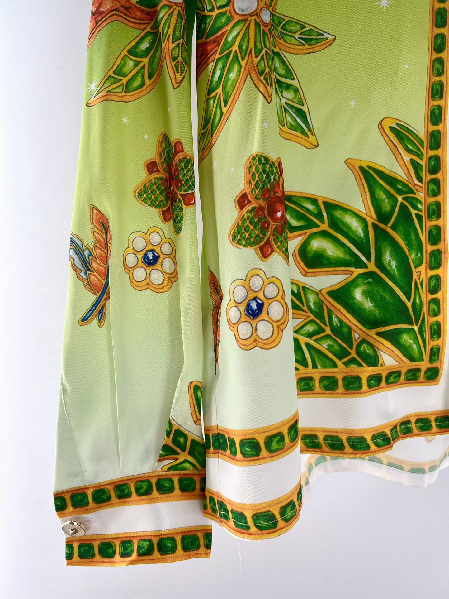 Рубашка Casablanca Frontside Print Lizard Hummingbird "Green" фото № 3