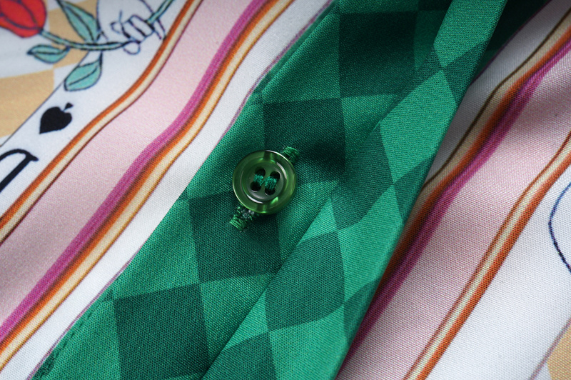 Рубашка Casablanca Playing Cards "Green" фото № 8