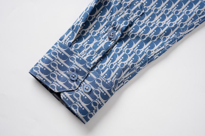 Рубашка Christian Dior Print Dior Many Logos "Navy Blue" фото № 3