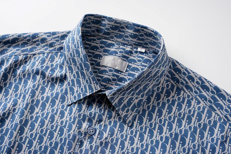 Рубашка Christian Dior Print Dior Many Logos "Navy Blue" фото № 2