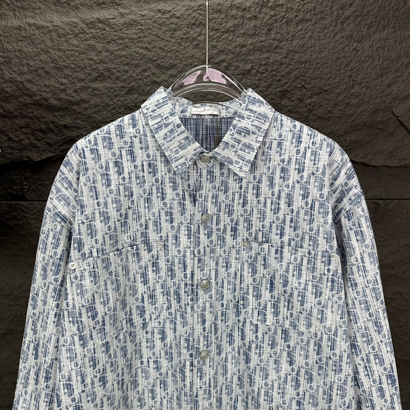 Рубашка Christian Dior Circular Print «Blue» фото № 4