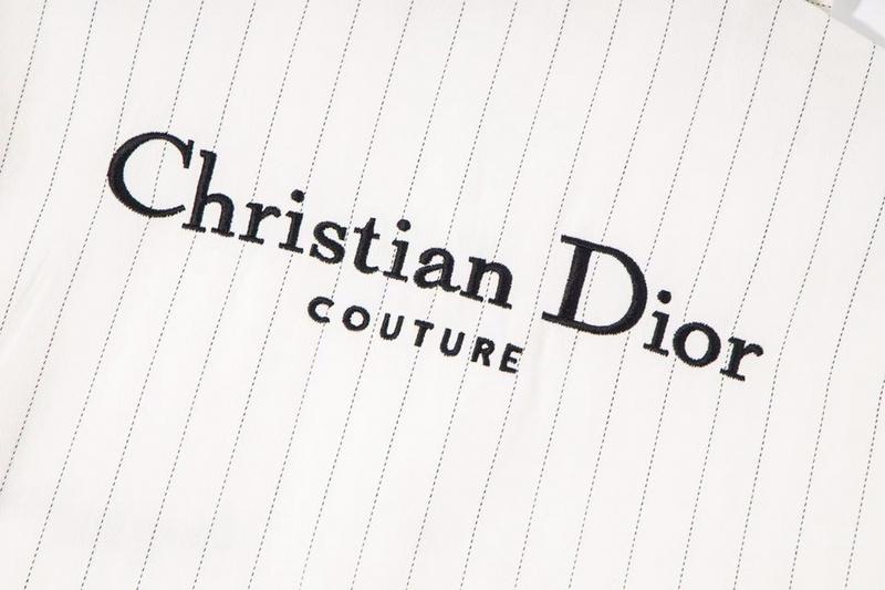 Рубашка Christian Dior Frontside And Backside Black Logo Couture "White" фото № 5