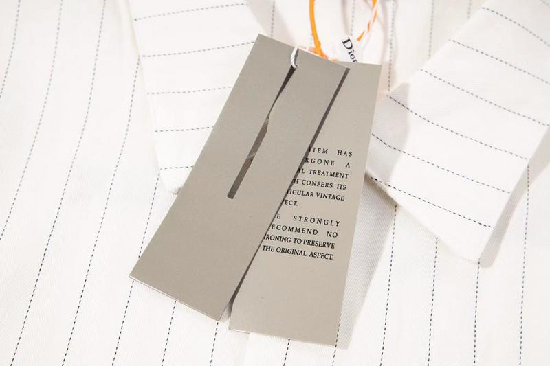 Рубашка Christian Dior Frontside And Backside Black Logo Couture "White" фото № 6