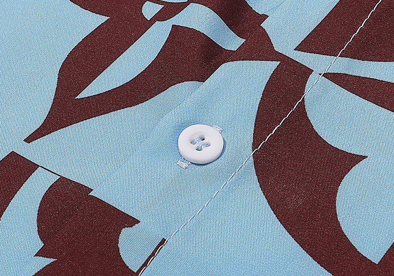 Рубашка Louis Vuitton Halves Of Brand Logos "Blue/Brown" фото № 9