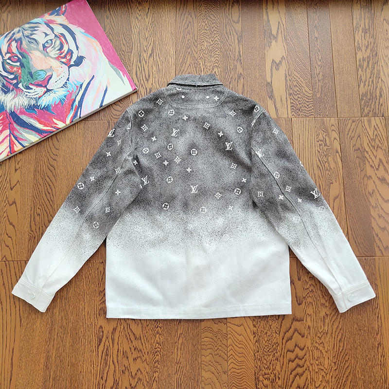 Рубашка Louis Vuitton Merging Colors "Gray/White" фото № 3