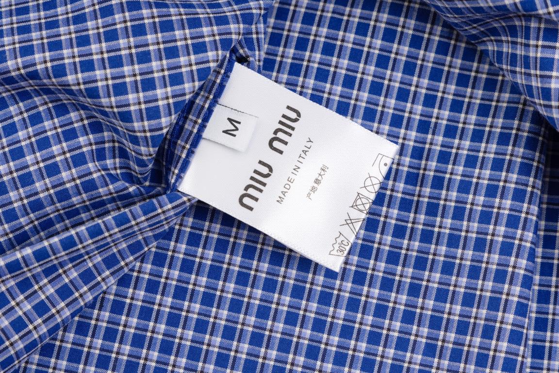 Рубашка Miu Miu Small Cell "Blue" фото № 3