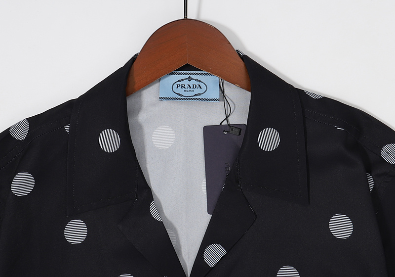 Рубашка Prada Polka Dot Print "Black" фото № 3